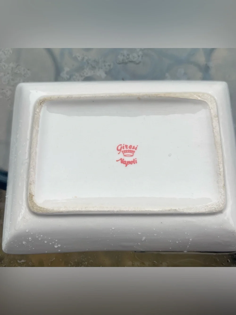 Vintage Gitesi Napoli Italy Hand Painted Capri Quisisana Ceramic Ashtray Trinket